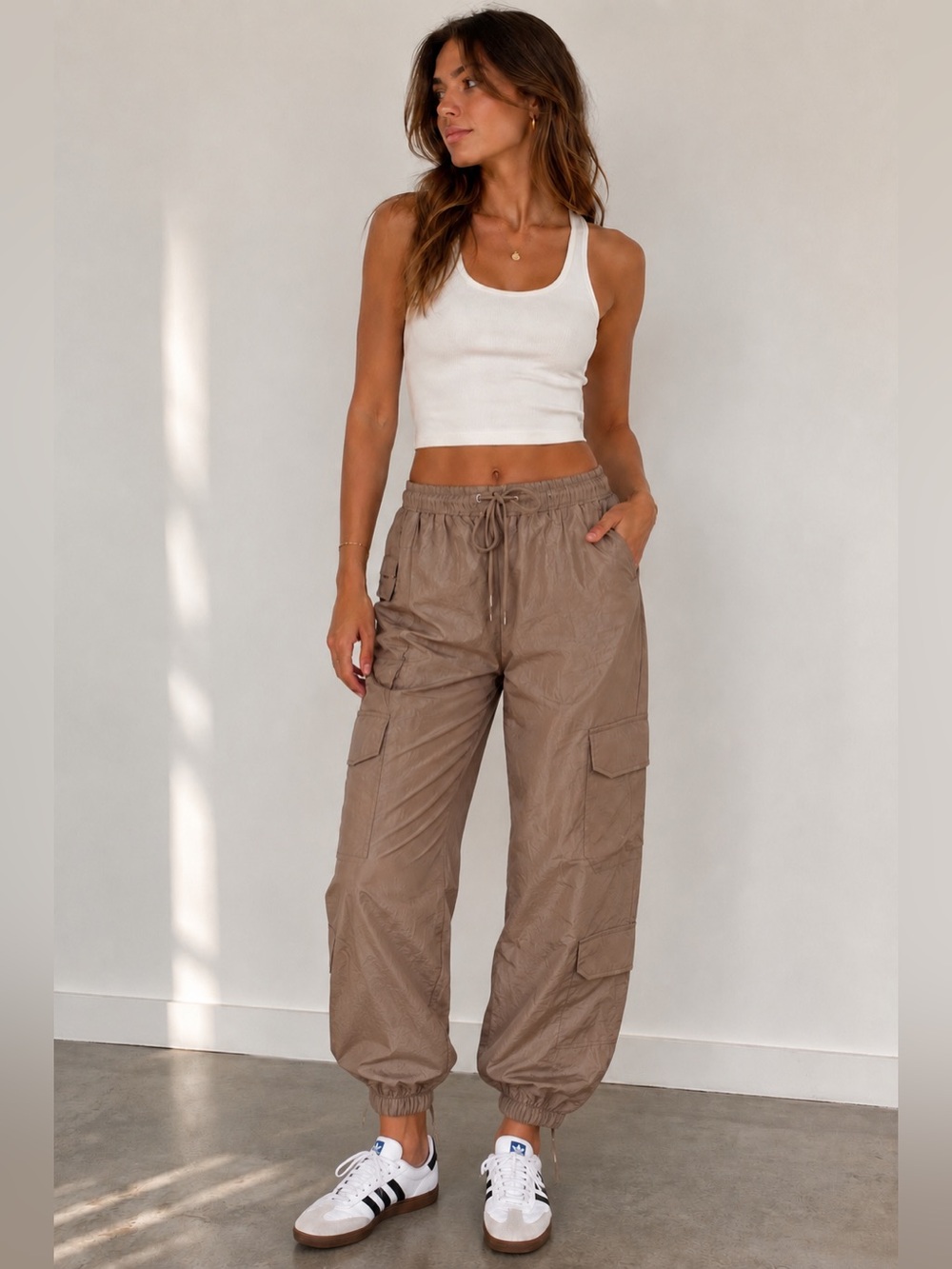 Forever 21 | Women's Mocha Cargo Jogger Pants NWOT
